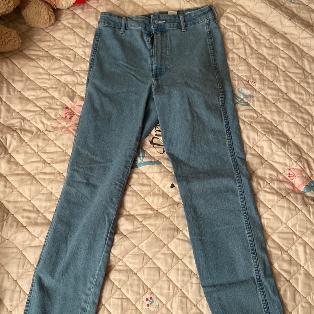 Light blue girls skinny jeans
